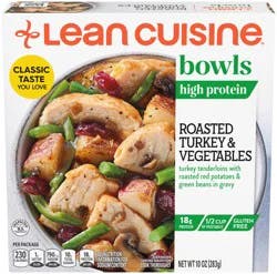 Lean Cuisine Frozen Meal Roasted Turkey and Vegetables, Balance Bowls Microwave Meal, Frozen Turkey Dinner with Veggies, Frozen Dinner for One