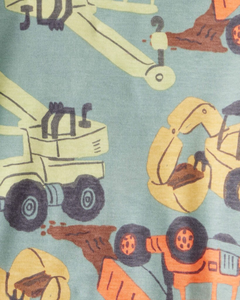 slide 2 of 3, Carter's Carters Toddler Boy Construction Print 100% Cotton Long-Sleeve 4-Piece Pajamas - Blue/Navy/White Multi 2T, 4 pc