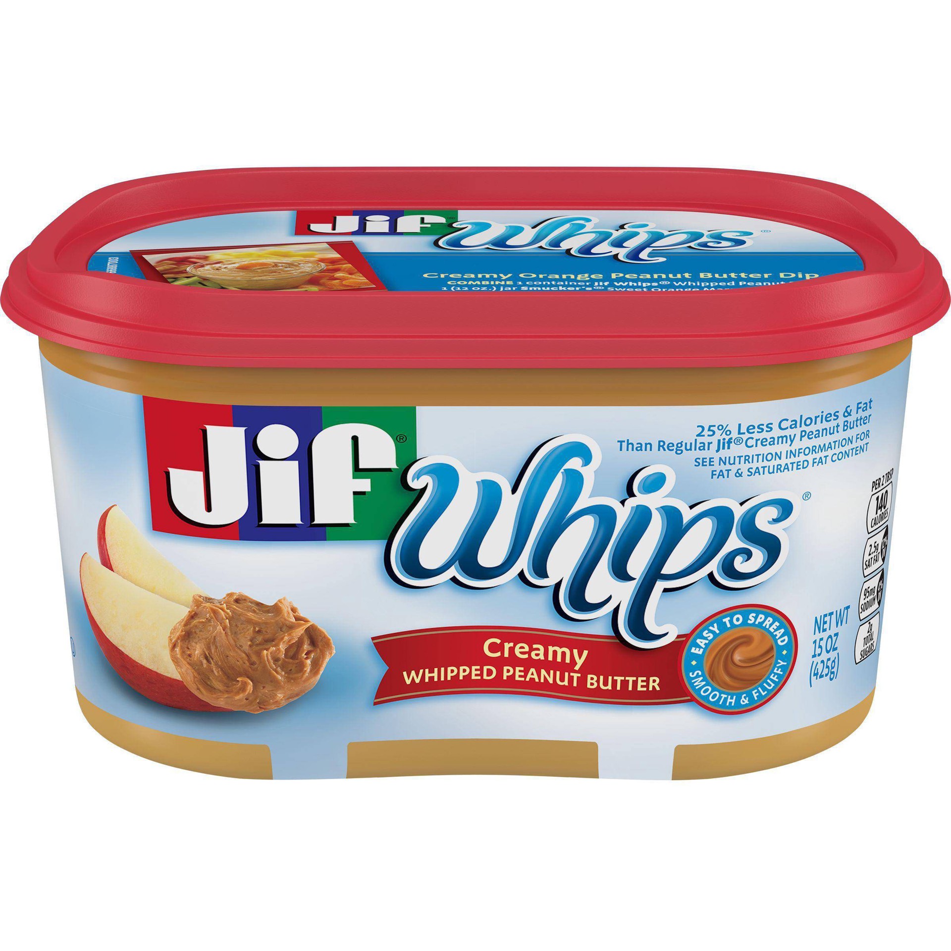 slide 1 of 6, Jif Whips Creamy Whipped Peanut Butter, 15.9 oz