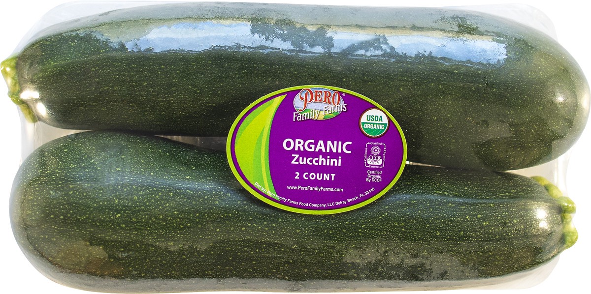 slide 1 of 8, Pero Family Farms Organic Zucchini 2 ea, 1 ct