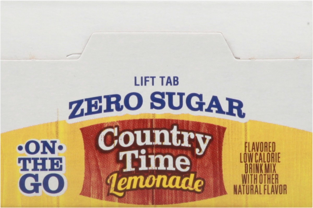 slide 4 of 9, Country Time On-The-Go Powdered Drink Mix, Zero Sugar Lemonade, 6 ct - Packets, 0.83 oz