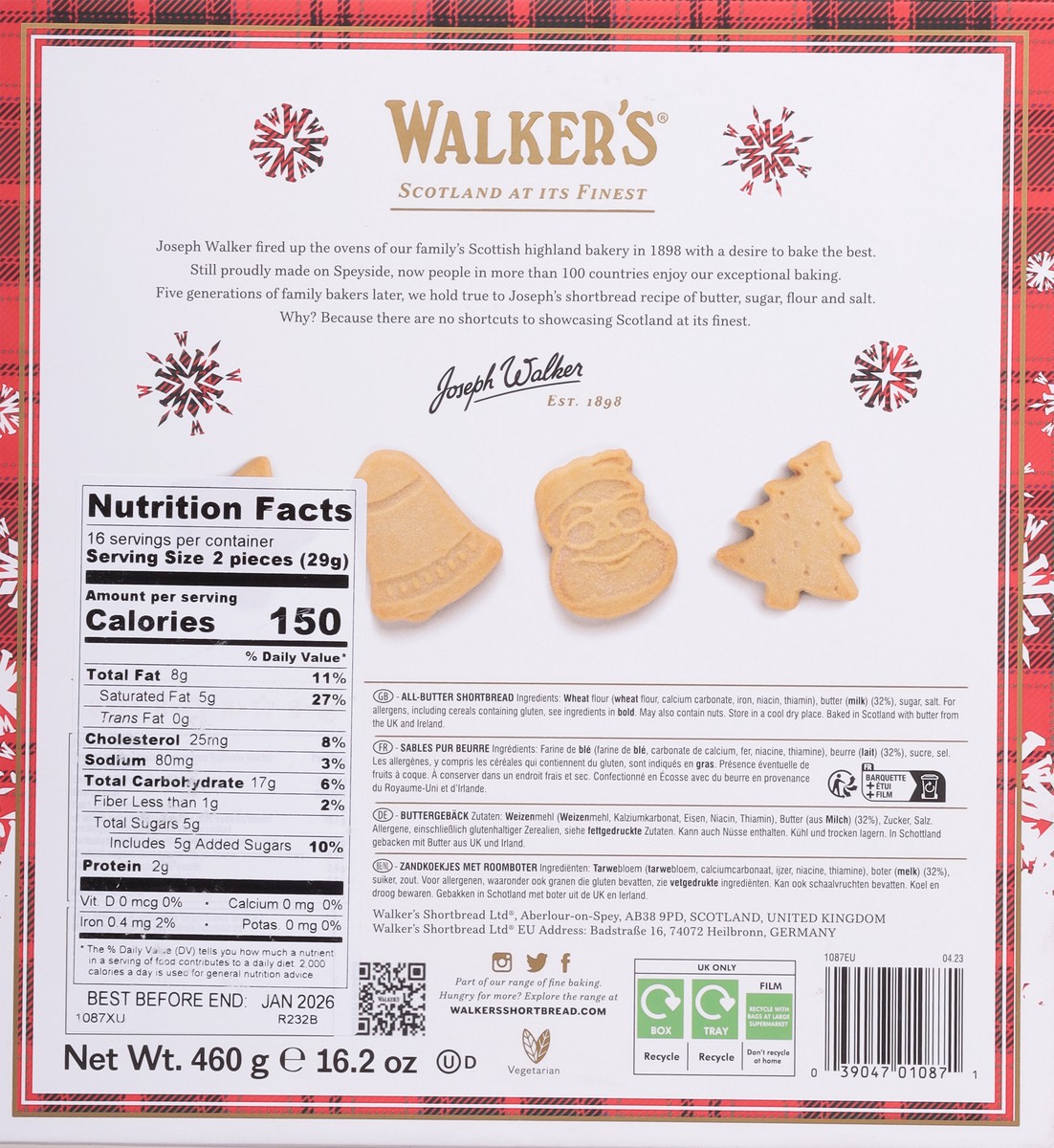 slide 2 of 14, Walker's Festive Shortbread Assortment 16.2 oz, 16.2 oz