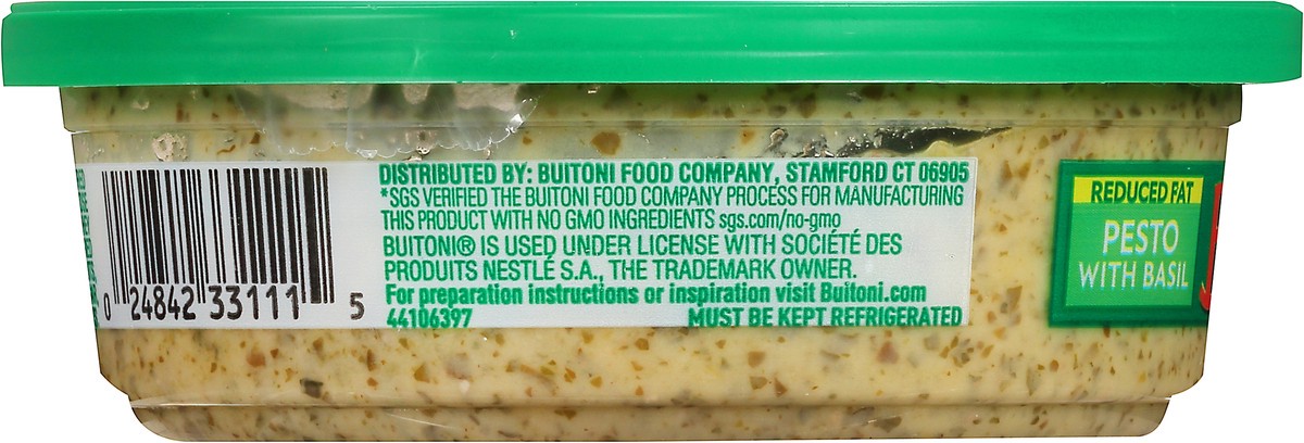 slide 7 of 9, Buitoni Reduced Fat Basil Pesto, Refrigerated Basil Sauce, 7 oz Tub, 7 oz