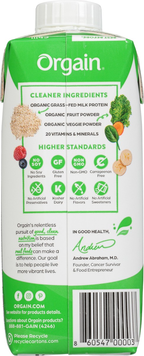 slide 2 of 9, Orgain Organic Nutrition Shake, Grass Fed Protein, Creamy Chocolate Fudge 11oz, 1ct, 11 fl oz