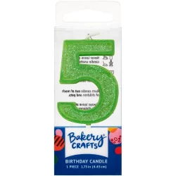 Decopac Five Birthday Candle Cake Decoration - Green