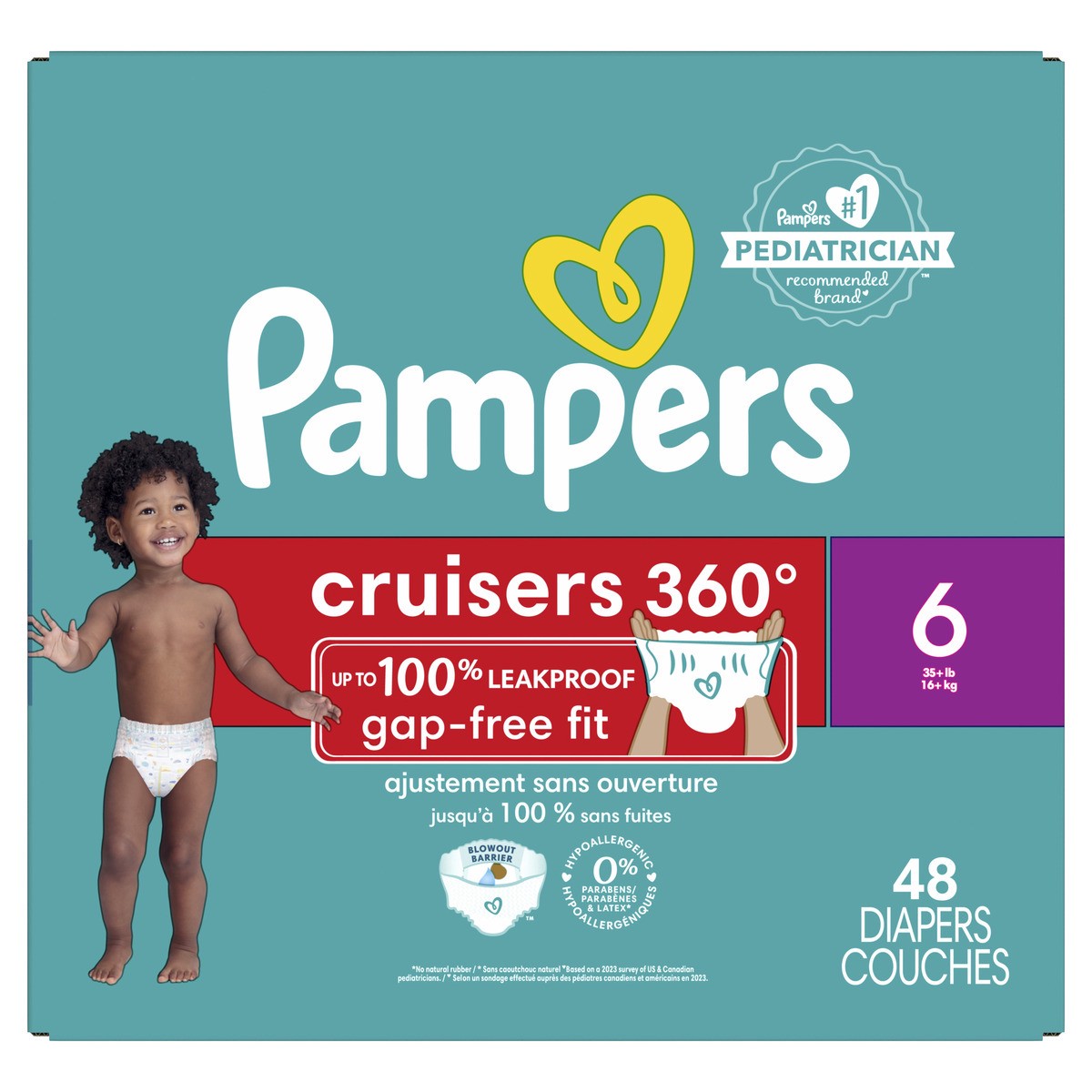 slide 1 of 6, Pampers Cruisers 360 Pull-On Diapers, Size 6, 48 Count, Babyproof up to 100% leakproof diaper, 48 ct