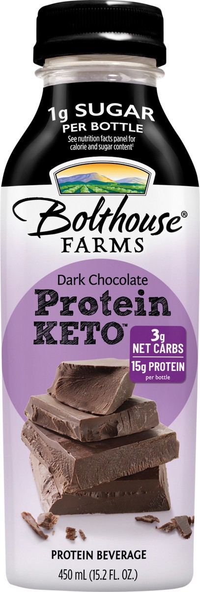 slide 2 of 5, Bolthouse Farms Protein Keto with 15g Protein, Dark Chocolate, 15.2oz, 15.2 oz