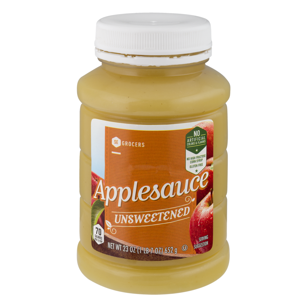 slide 1 of 1, SE Grocers Natural Applsc Unswt, 23 oz