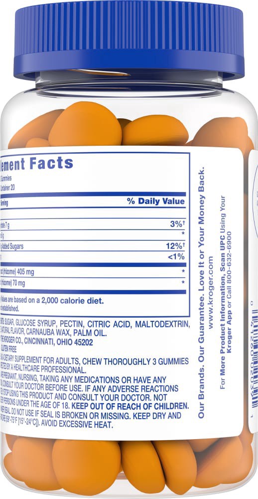 slide 2 of 3, Kroger Tumeric + Ginger Gummies, 60 ct