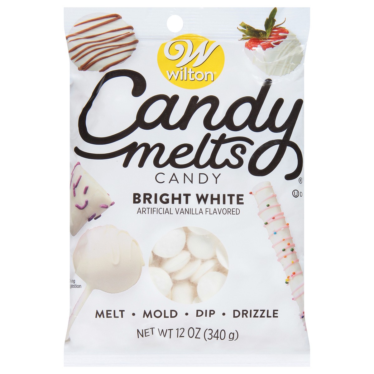 slide 1 of 9, Wilton Bright White Vanilla Flavored Candy Melts 12 oz, 12 oz