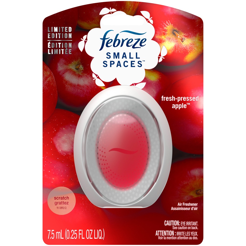 slide 1 of 1, Febreze Small Spaces Fresh Pressed Apple Air Freshener, 7.5 ml