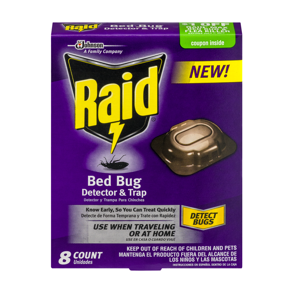 slide 1 of 1, Raid Bed Bug Detector And Trap, 8 ct