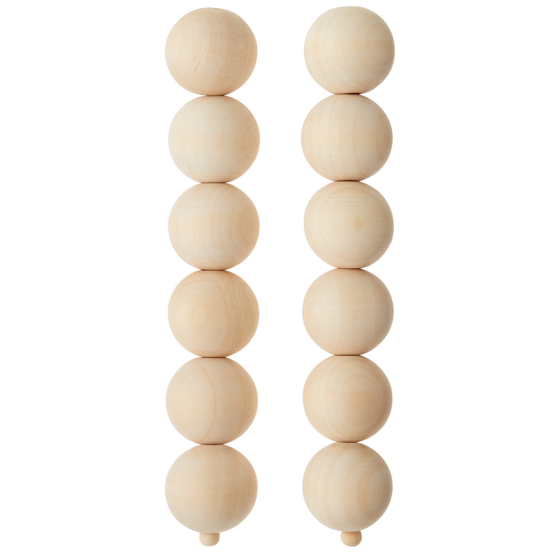 slide 3 of 3, Raw Pine Wood Round Beads, 25mm By Bead Landing, 25 mm