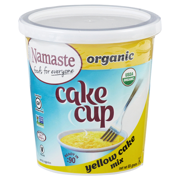 slide 1 of 1, Namaste Yellow Cake Cup, 2.43 oz