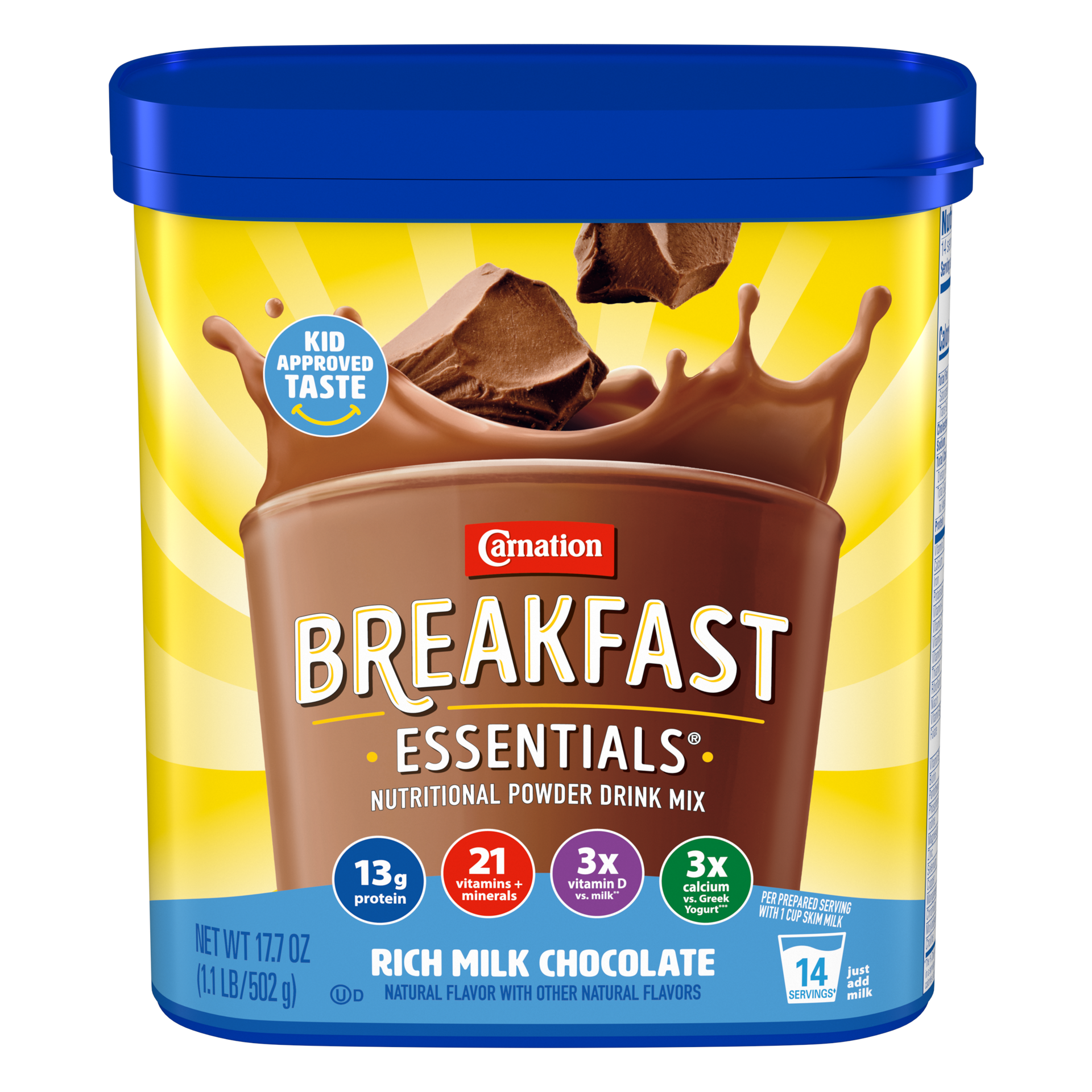slide 1 of 9, Carnation Breakfast Essentials Powder Nutritional Shake Drink Mix, Rich Milk Chocolate, 17.7 oz, 17.7 oz