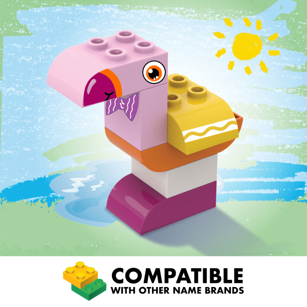 slide 5 of 6, Brickcraft Crayola Pink Flamingo Building Set, Set Of 6 Pieces, 1 ct