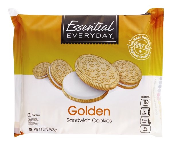 Essential Everyday Golden Sandwich Cookies 14.3 Oz 