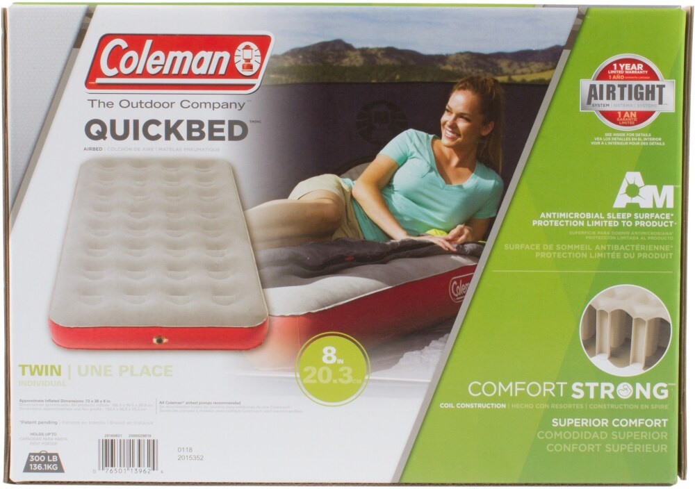 slide 1 of 1, Coleman Quickbed Air Mattress, Twin Size