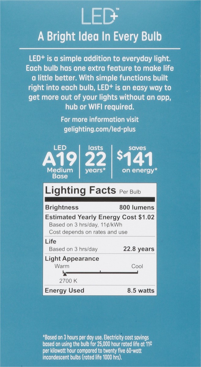 slide 4 of 9, GE Soft White LED 8.5 Watts Dusk to Dawn A19 Bulb 1 Each, 1 ct