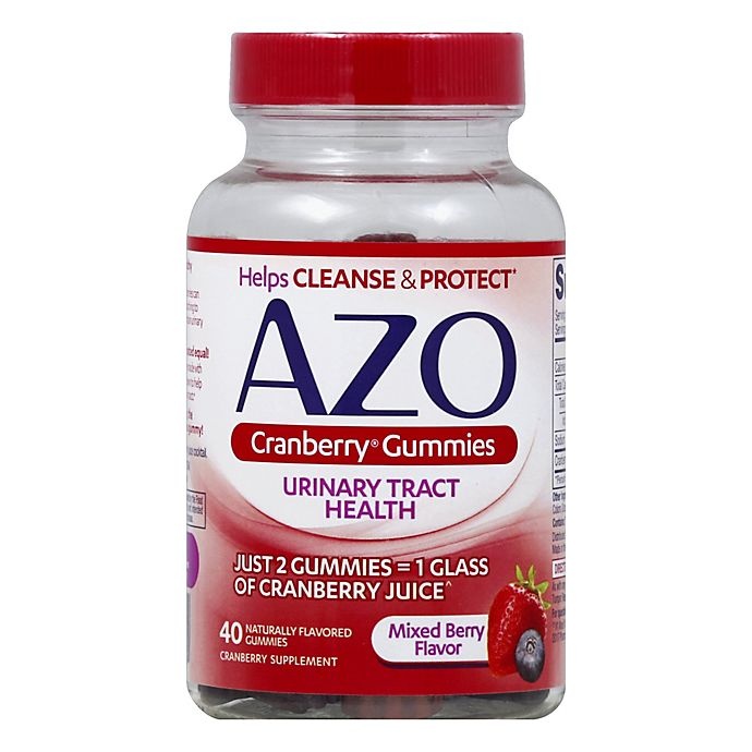 slide 2 of 3, AZO Cranberry Urinary Tract Health Gummies, 40 ct