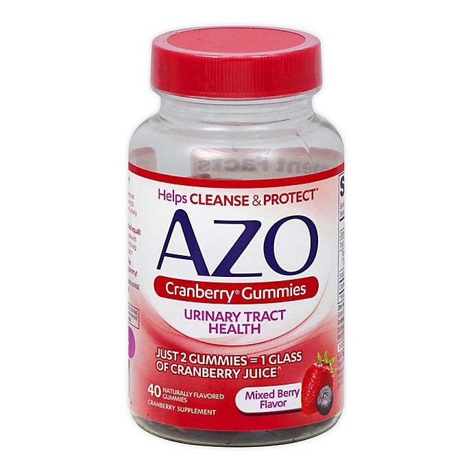 slide 1 of 3, AZO Cranberry Urinary Tract Health Gummies, 40 ct