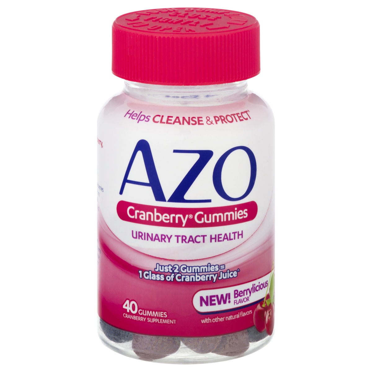 slide 1 of 1, AZO Cranberry Urinary Tract Health Gummies, 40 ct