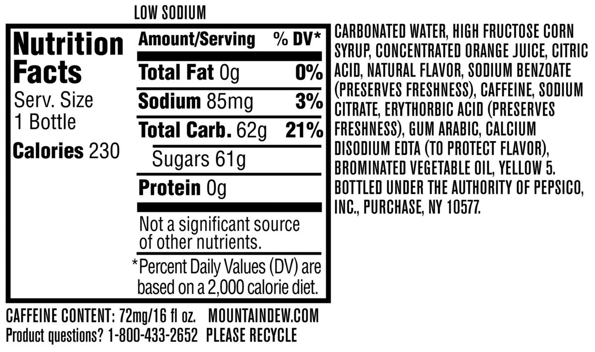 slide 4 of 5, Mountain Dew Soda, 1 lb