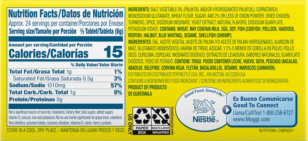 slide 5 of 9, Maggi Chicken Flavor Bouillon Tablets, 4.8 oz