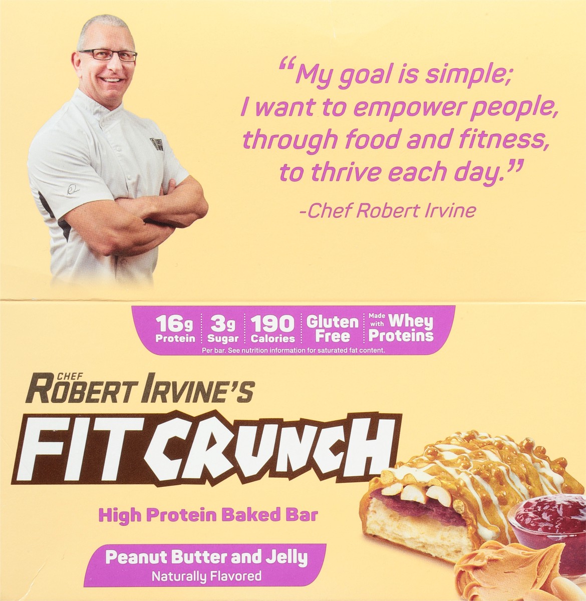slide 5 of 13, Robert Irvine Baked Peanut Butter and Jelly High Protein Bar 9 - 1.62 oz Bars, 9 ct