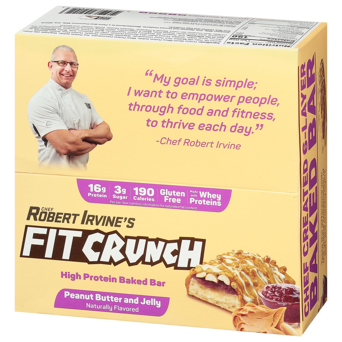 slide 10 of 13, Robert Irvine Baked Peanut Butter and Jelly High Protein Bar 9 - 1.62 oz Bars, 9 ct