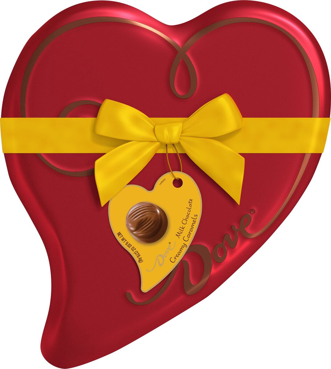 slide 3 of 12, DOVE TRUFFLES Valentine's Day Caramel Milk Chocolate Heart Gift Box, 9.82 oz, 24 Pieces, 9.82 oz