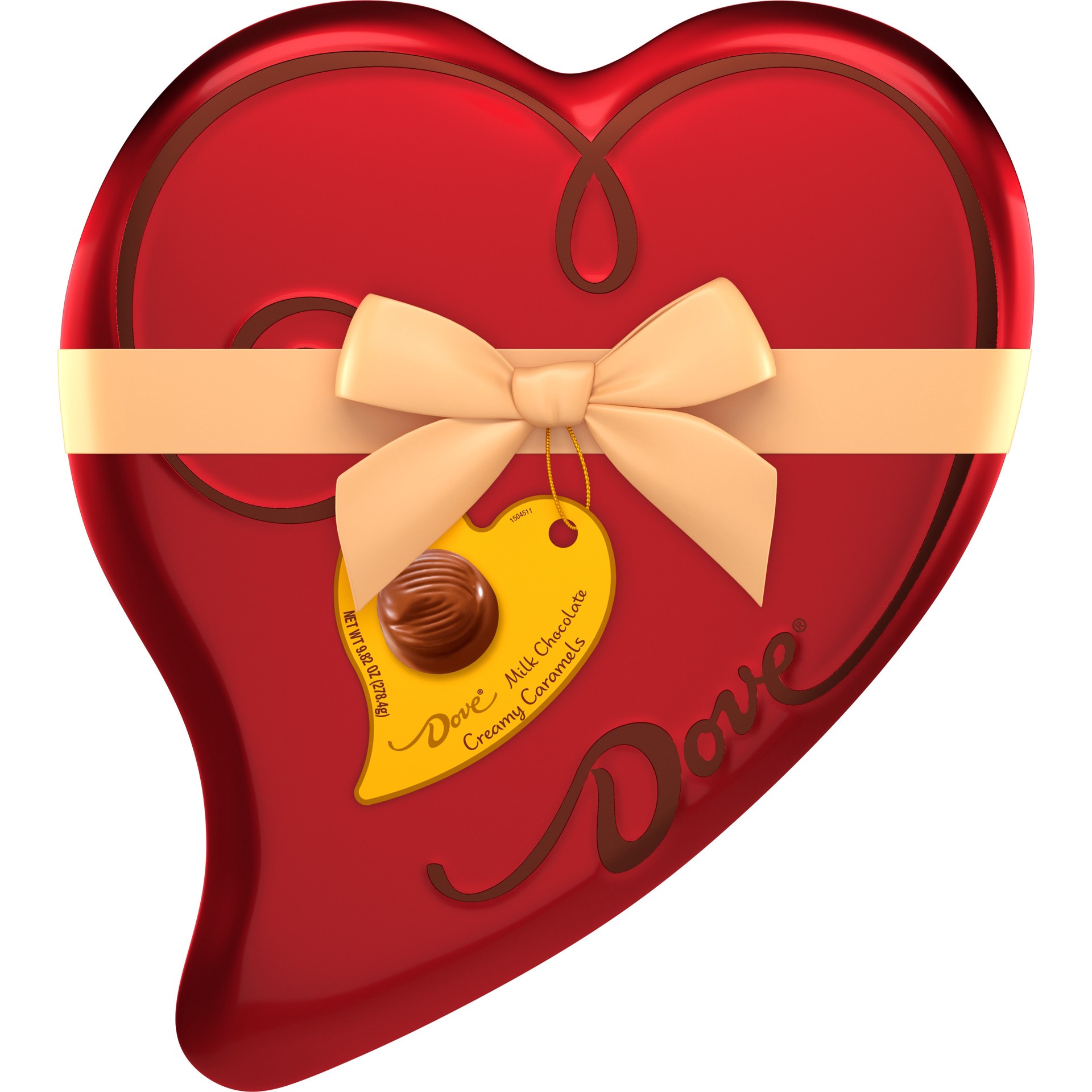 slide 1 of 12, DOVE TRUFFLES Valentine's Day Caramel Milk Chocolate Heart Gift Box, 9.82 oz, 24 Pieces, 9.82 oz