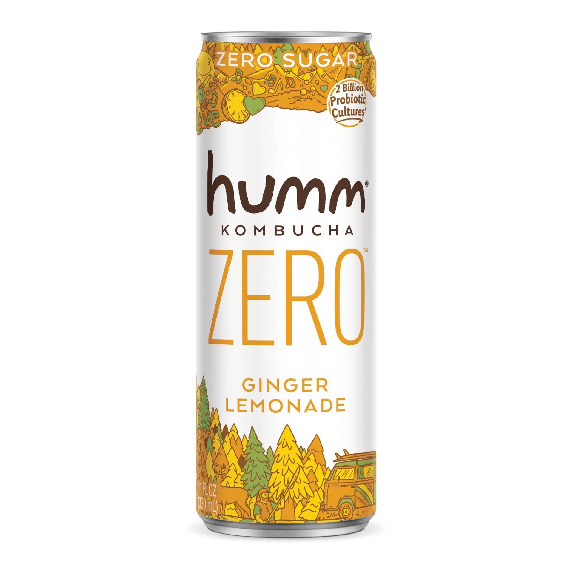 slide 1 of 3, Humm Zero Sugar Ginger Lemonade Kombucha - 11 oz, 11 oz