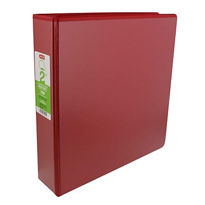 slide 1 of 1, H-E-B Red Heavy Duty View Binder, 2 in