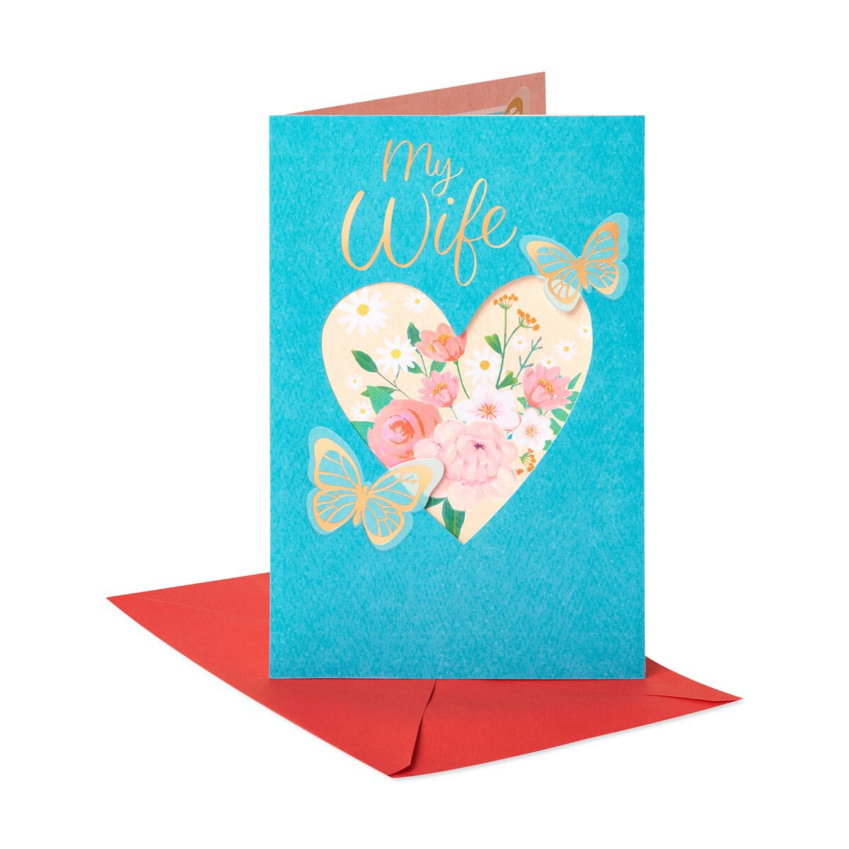 slide 1 of 21, American Greetings Valentine's Day Card for Wife (Butterflies), 1 ct