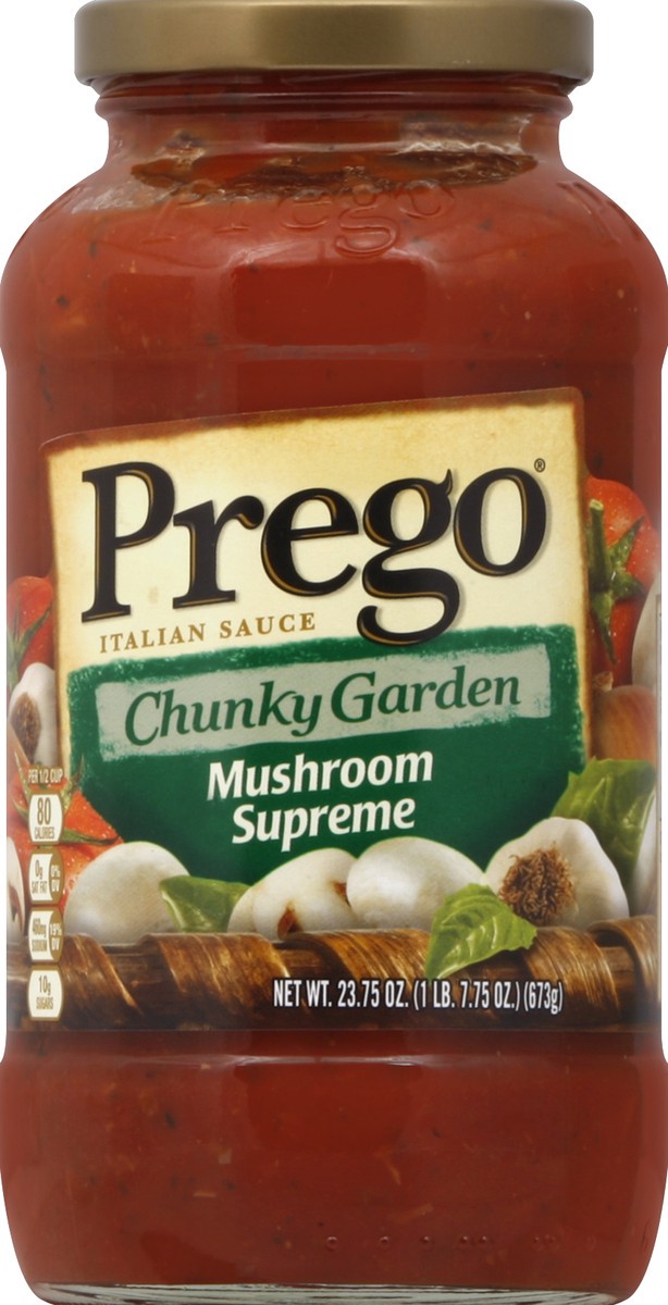 slide 2 of 2, Prego Garden Harvest Mushroom Supreme Italian Sauce, 23.75 oz