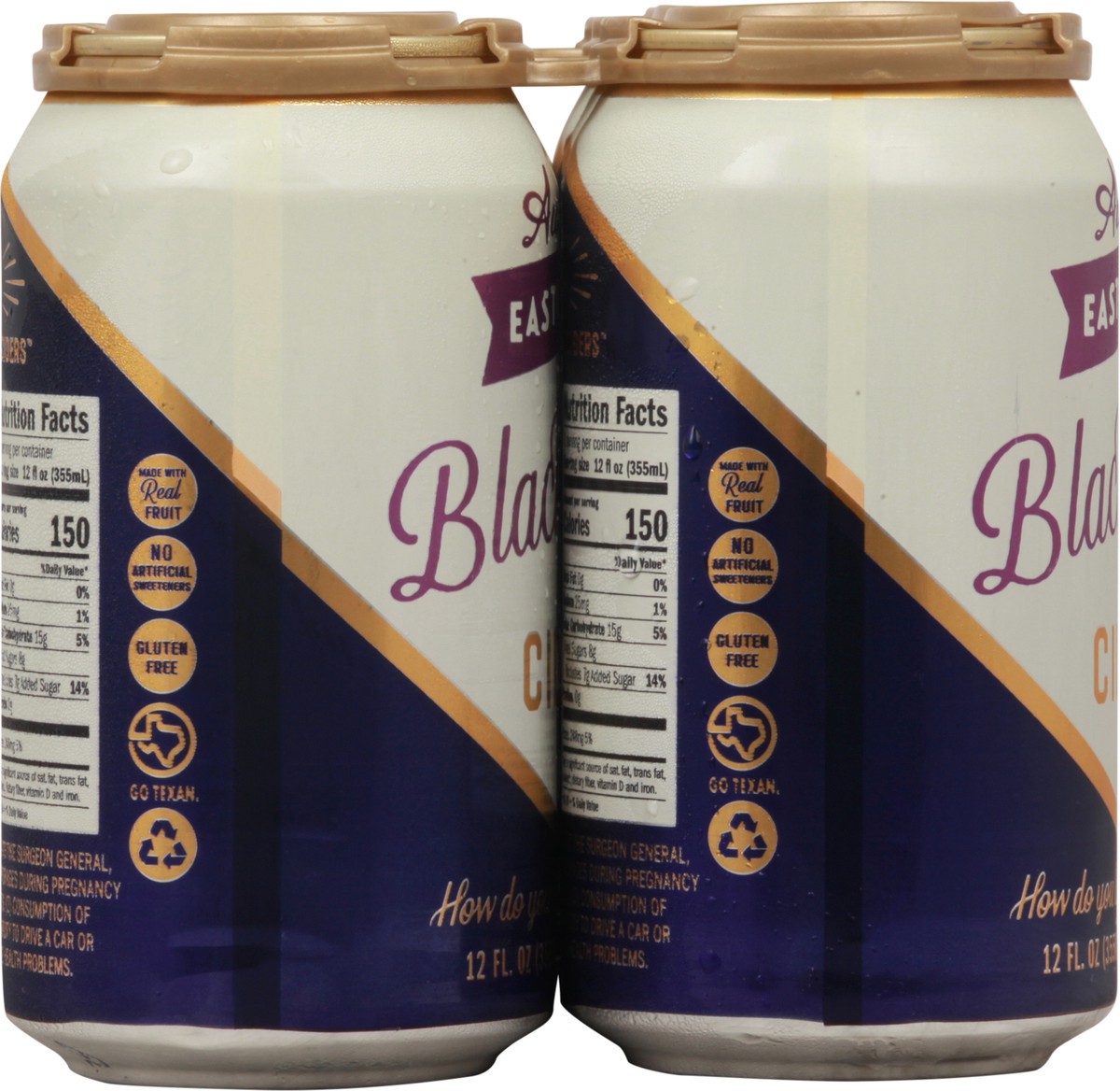 slide 4 of 9, Austin Eastciders Blackberry Hard Cider 6 - 12 fl oz Cans, 6 ct
