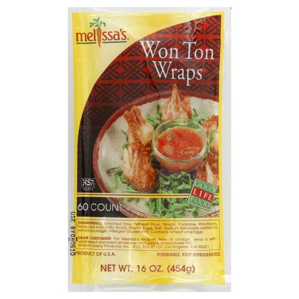 slide 1 of 1, Melissa's Won Ton Wraps, 60 ct