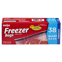 slide 19 of 29, Meijer Reclosable Freezer Bags, Quart, 38 ct