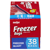 slide 22 of 29, Meijer Reclosable Freezer Bags, Quart, 38 ct