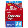 slide 10 of 29, Meijer Reclosable Freezer Bags, Quart, 38 ct