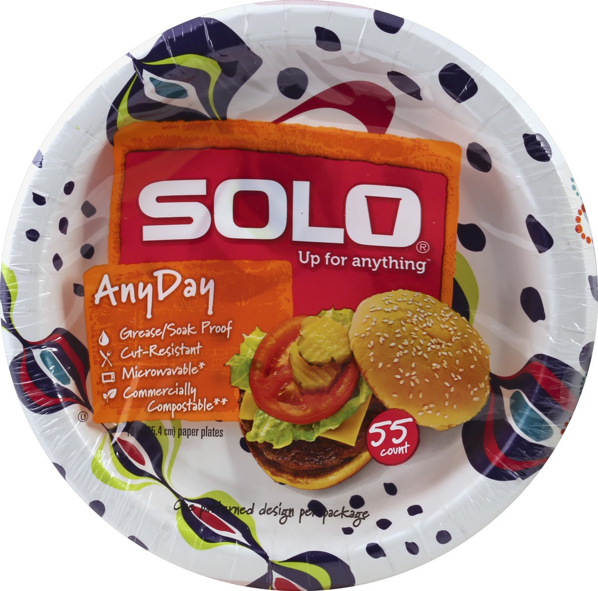 slide 3 of 4, Solo AnyDay Paper Plates 10 Inch 55 ea, 55 ct