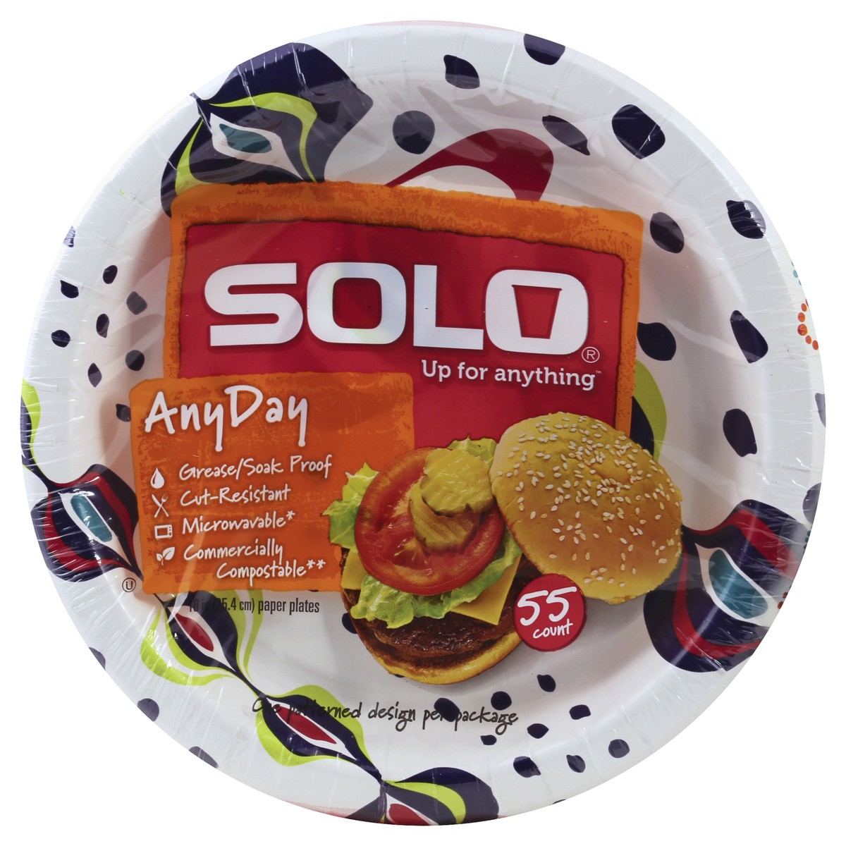 slide 2 of 4, Solo AnyDay Paper Plates 10 Inch 55 ea, 55 ct