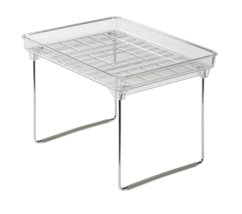 slide 1 of 1, madesmart Small Stacking Shelf - Clear, 1 ct