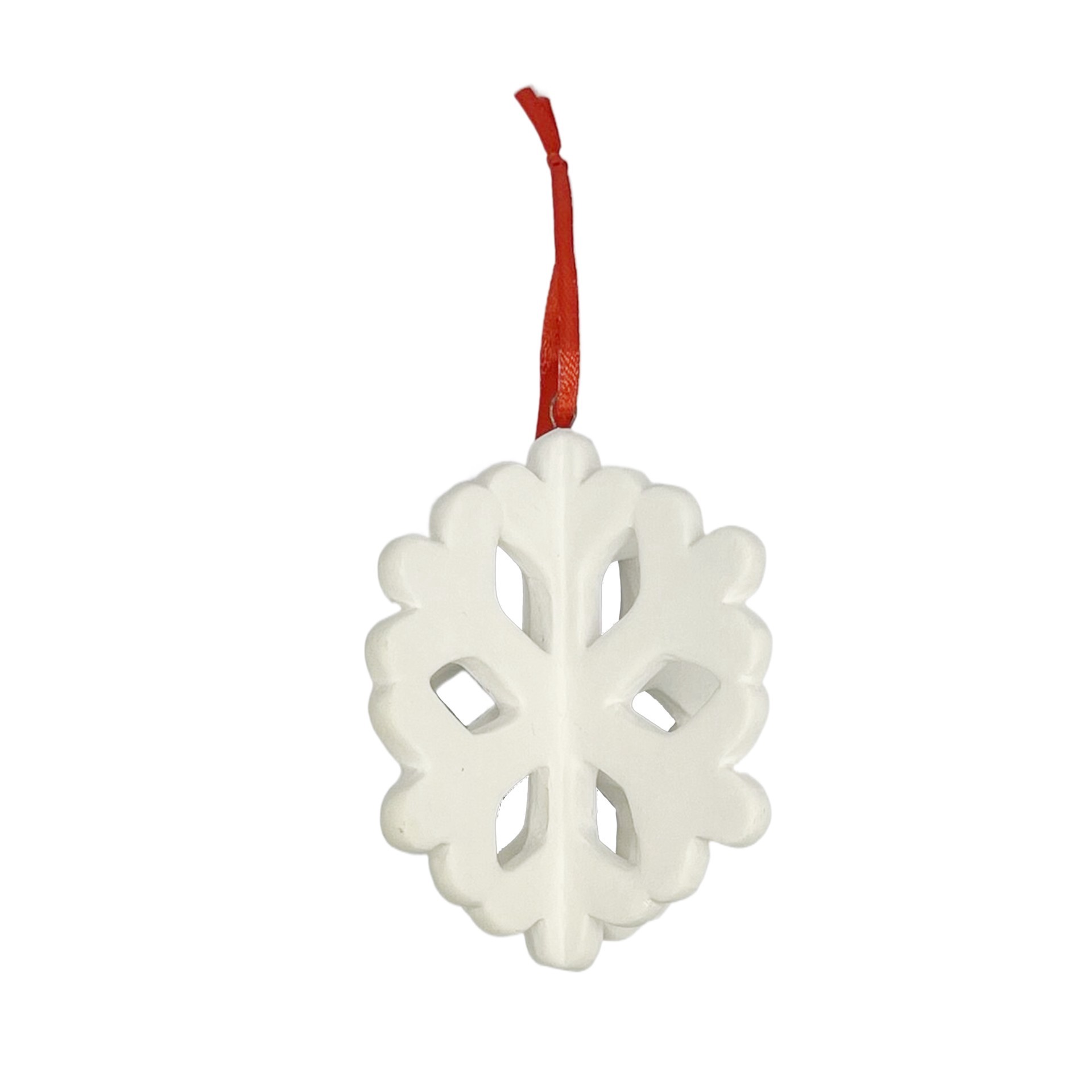 slide 4 of 5, 4" Diy Ceramic Slatted Snowflake Ornament By Make Market, 2.95 in x 2.95 in x 4 in