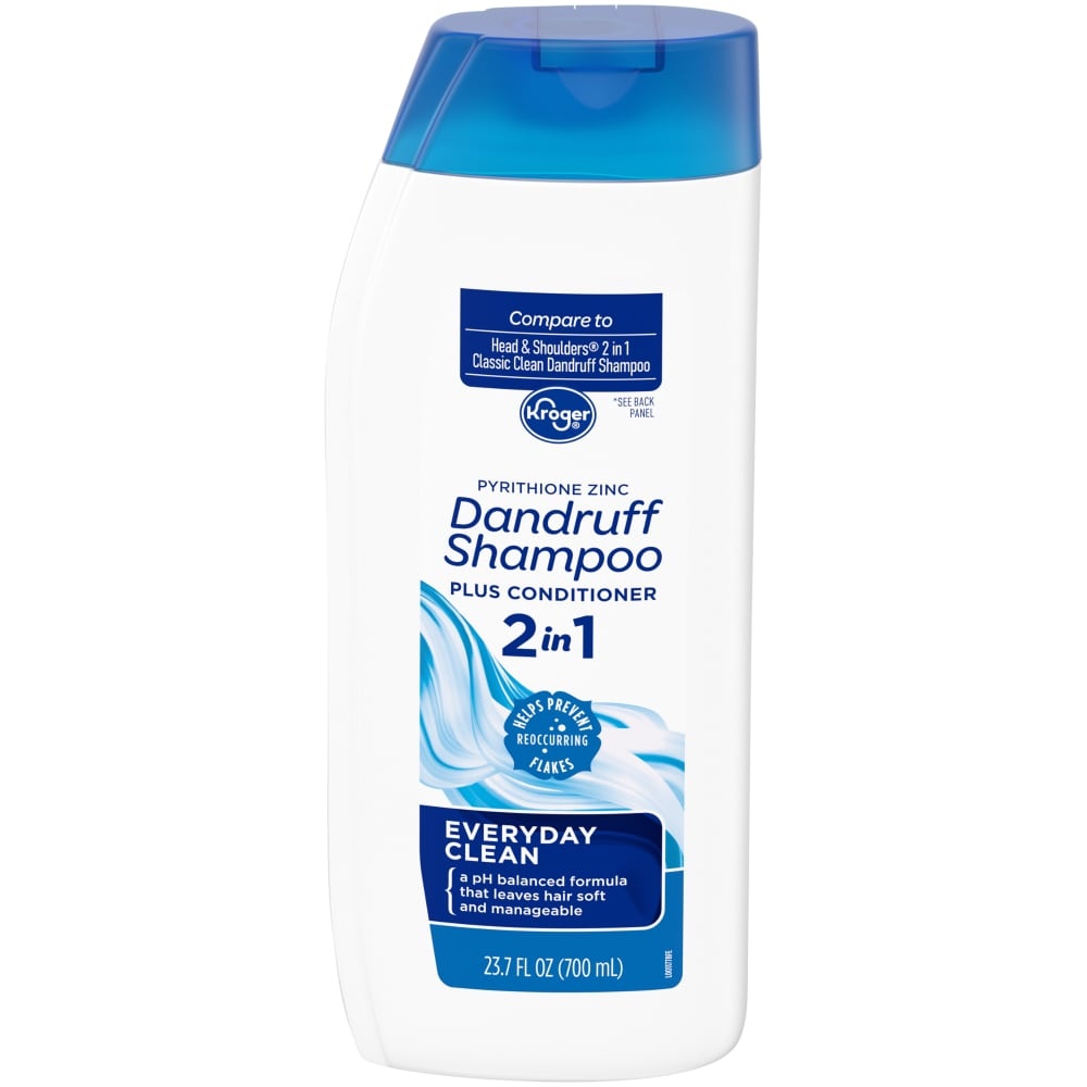 slide 1 of 1, Kroger Everyday Cleansing 2-In-1 Dandruff Shampoo, 23.7 fl oz