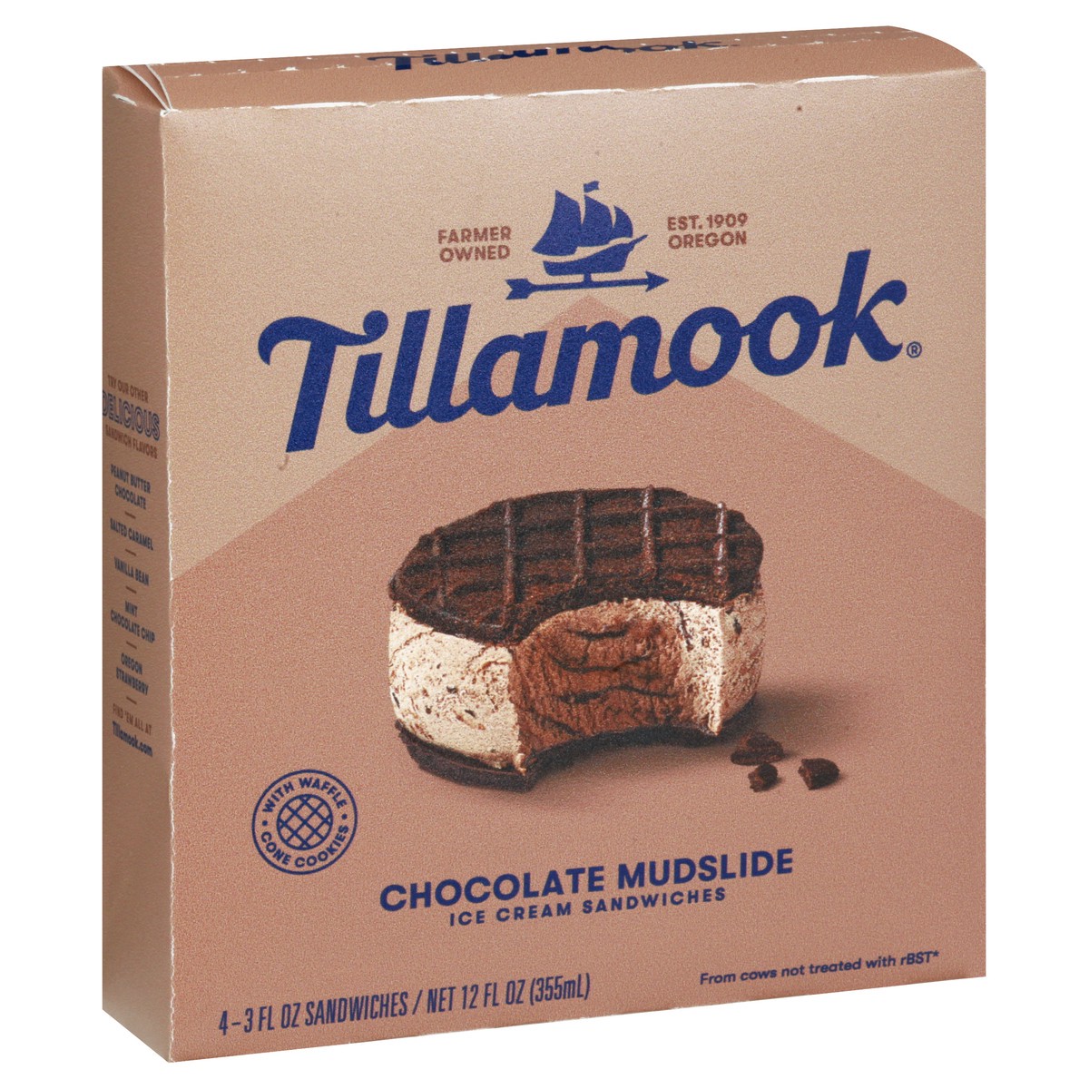 slide 5 of 13, Tillamook Ice Cream Sandwiches 4 ea, 4 ct