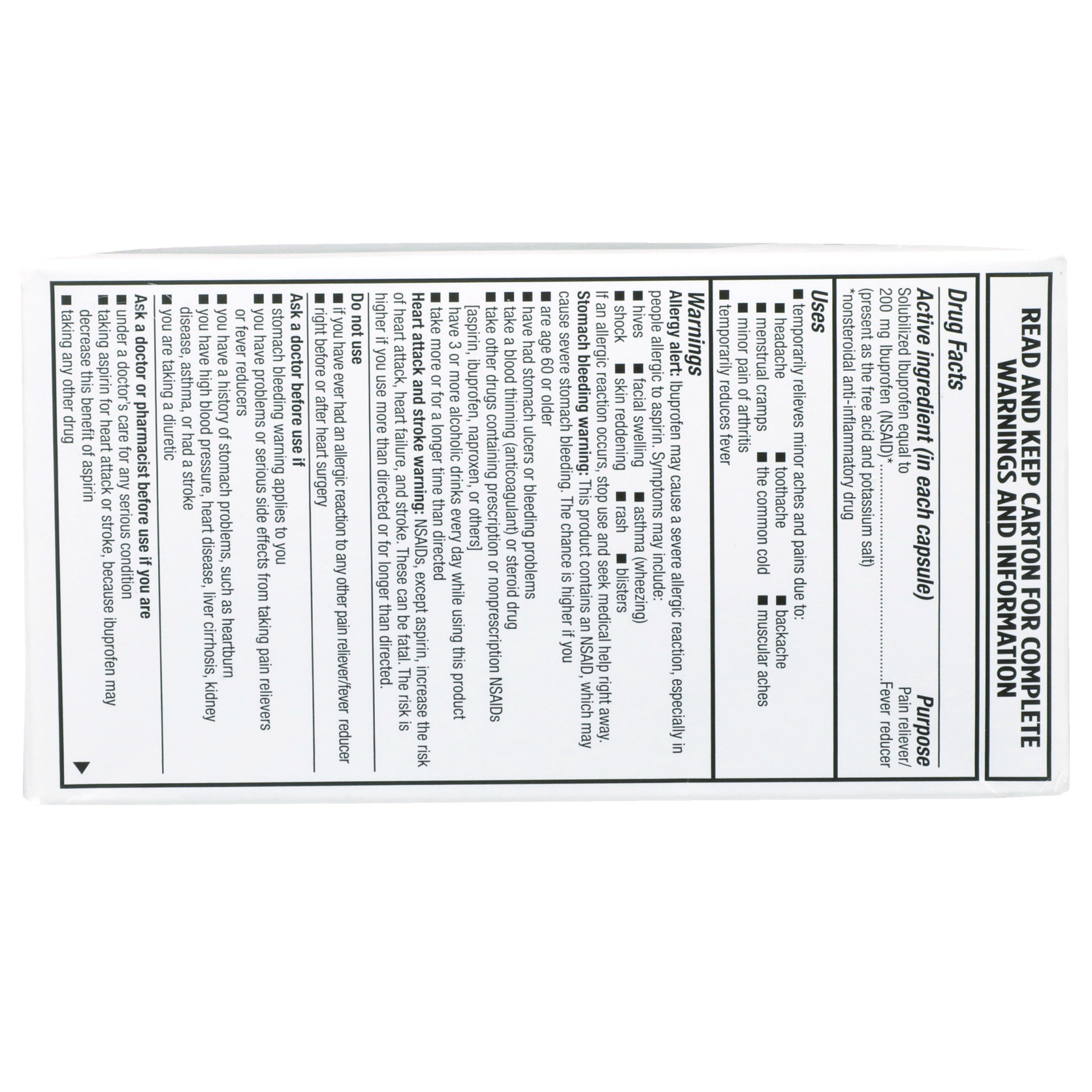 slide 3 of 6, TopCare Health Ibuprofen Liquid Gels 200mg, 160 ct