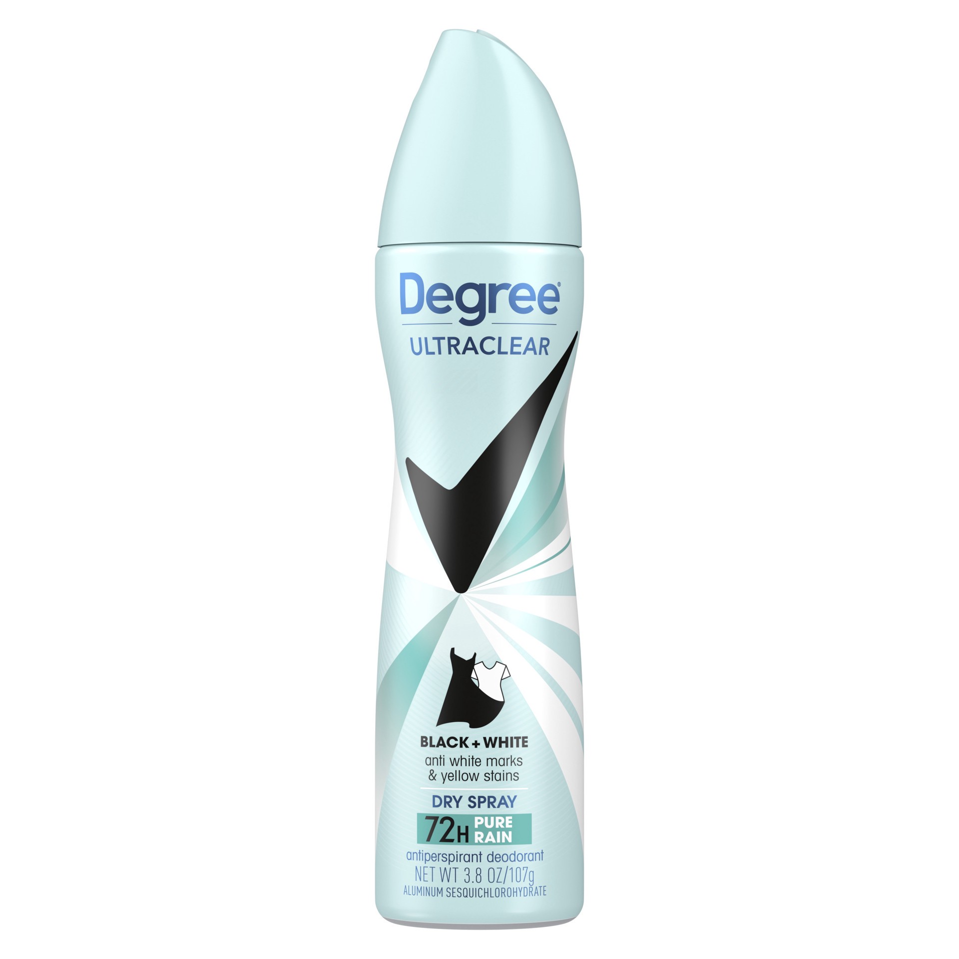 slide 1 of 5, Degree UltraClear Black+White Antiperspirant Deodorant Dry Spray Pure Rain, 3.8 oz, 3.8 oz