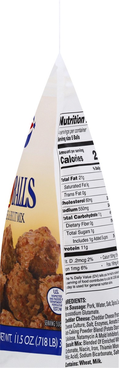 slide 3 of 9, Purnell's "Old Folks" Fully Cooked Sausage Cheese Balls 20 ea, 20 ct